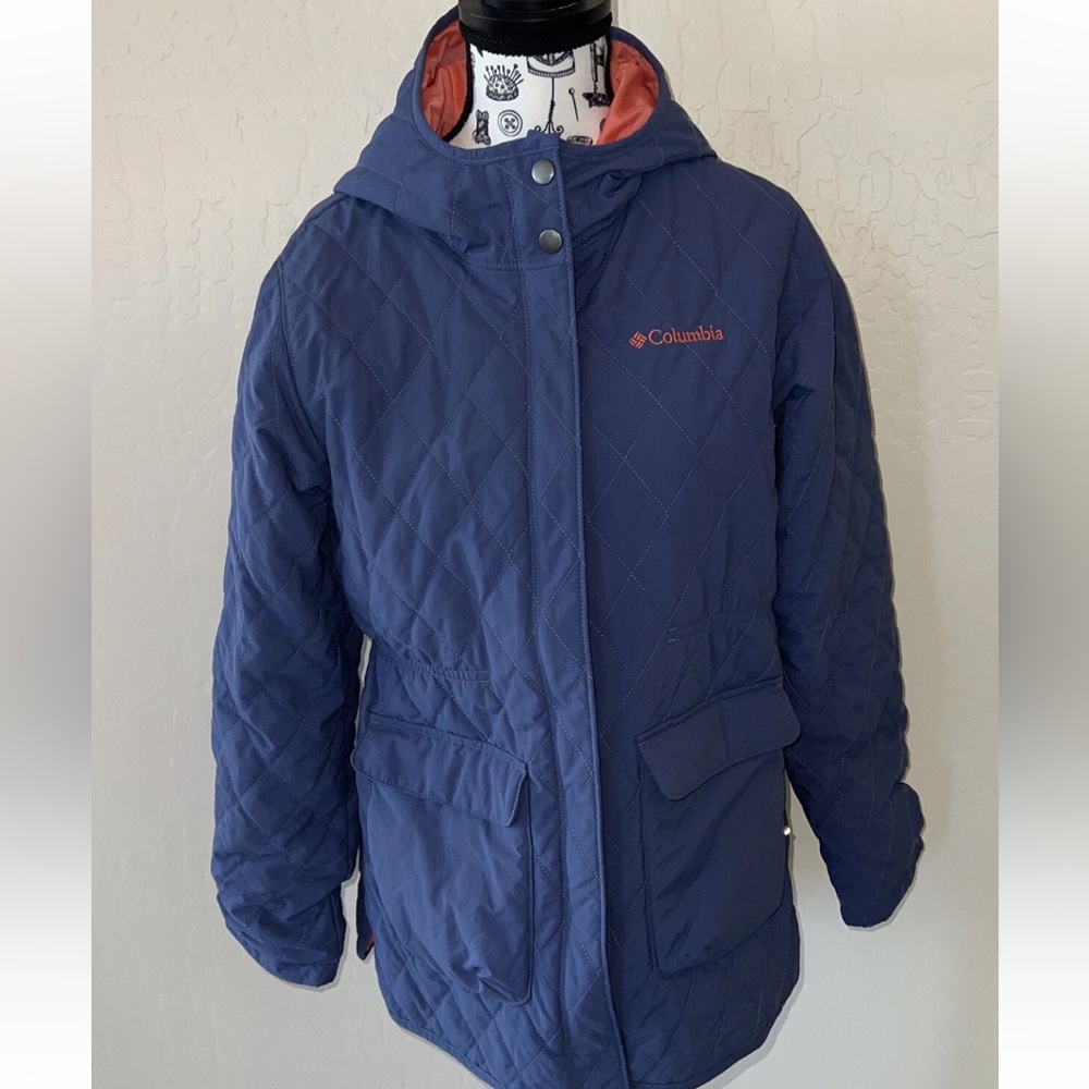 Columbia Kids' Navy Quilted Hooded Jacket